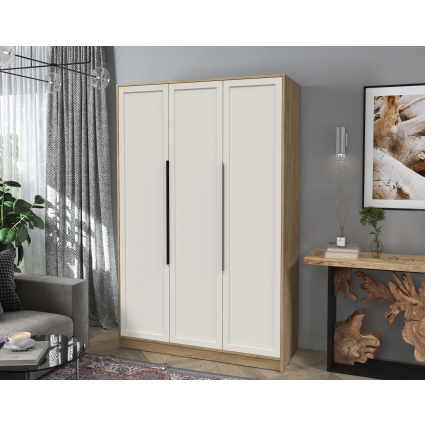 Шкаф распашной Тренд КТ-Ш3 (Дуб золотой ЛДСП/ Кашемир ЛМДФ) Ш1360 В2128 Г547